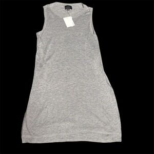 NWT Leo & Sage Gray Sleeveless Tunic Sweater Women's Size Small‎ Classic Viscose